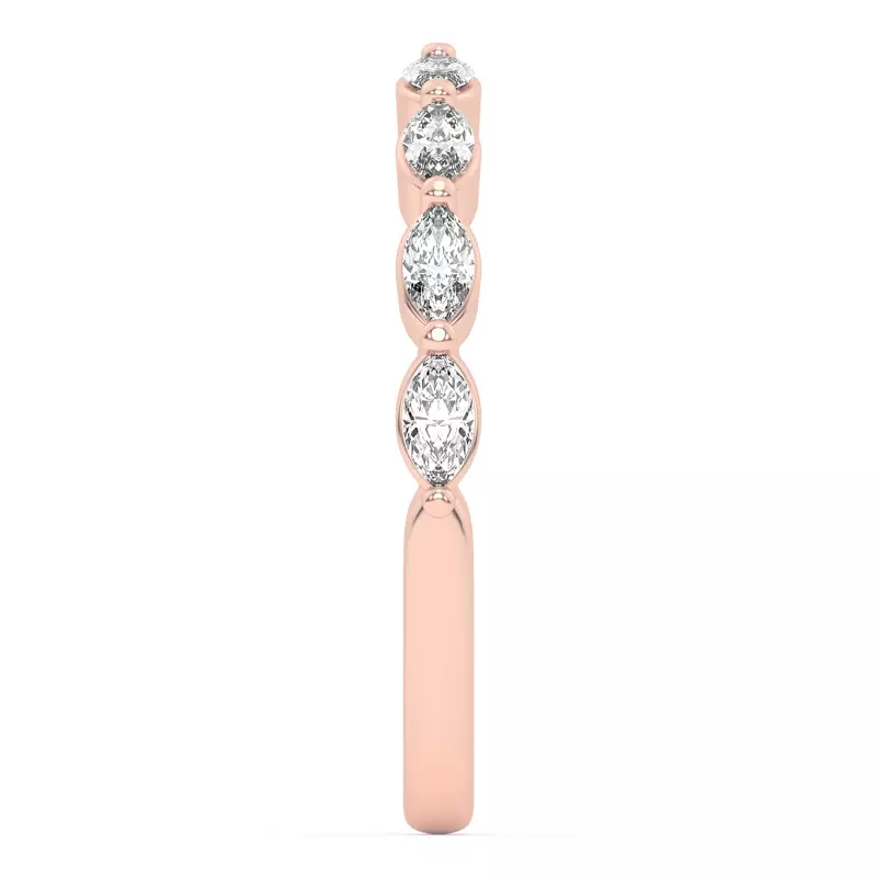 14K Rose Gold Everly Marquise Diamond Band