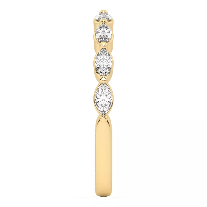 18K Yellow Gold Everly Marquise Diamond Band
