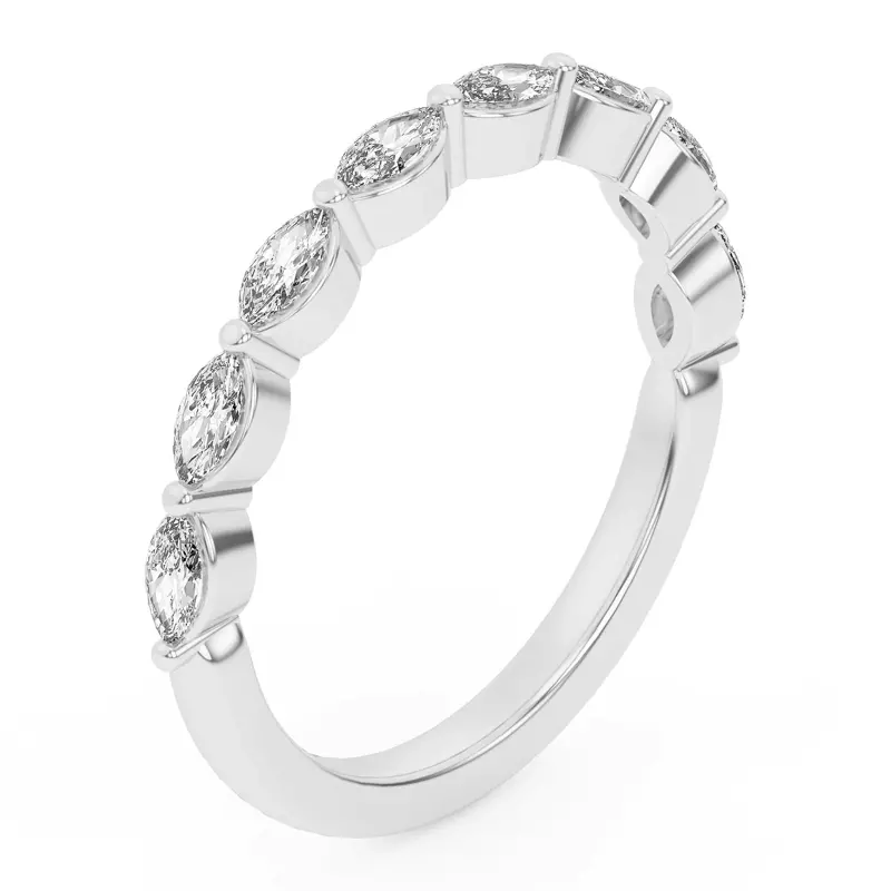Platinum Everly Marquise Diamond Band