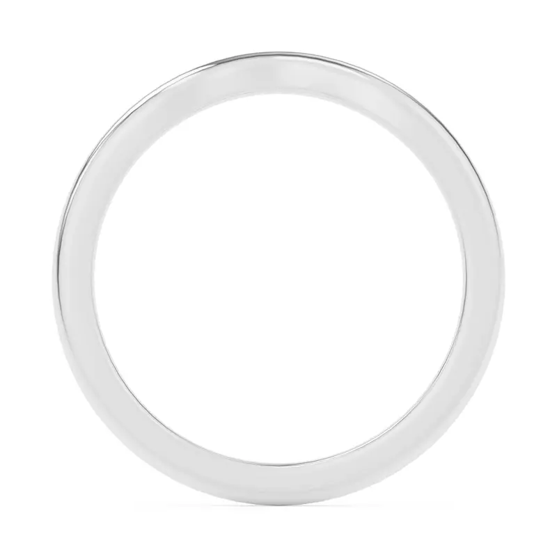 14K White Gold Belinda Curved Band