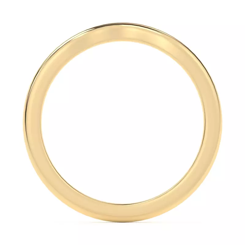 14K Yellow Gold Belinda Curved Band