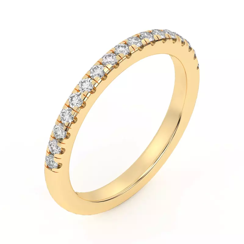 18K Yellow Gold Lexa Pavé Diamond Band