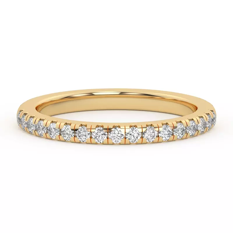 18K Yellow Gold Lexa Pavé Diamond Band