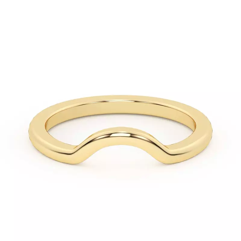 14K Yellow Gold Kelsey Curved Band