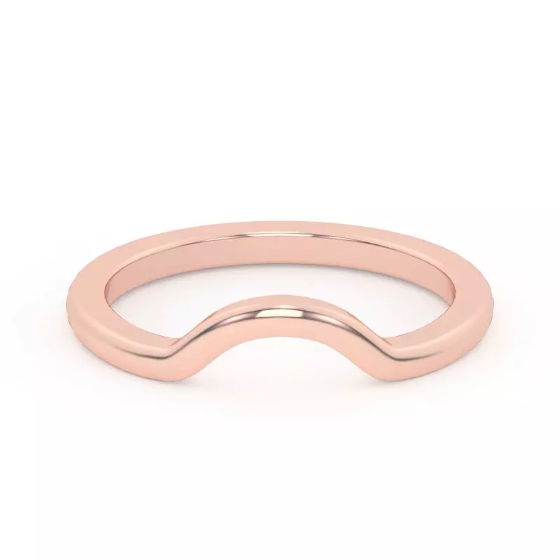 18K Rose Gold Kelsey Curved Band