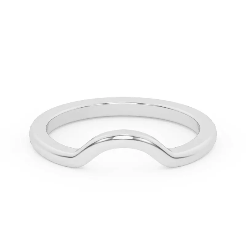 Platinum Kelsey Curved Band
