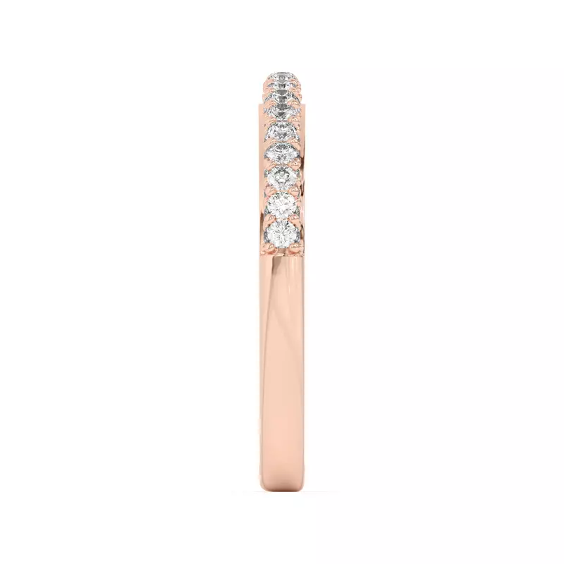 14K Rose Gold Ivana Triple Row Diamond Band