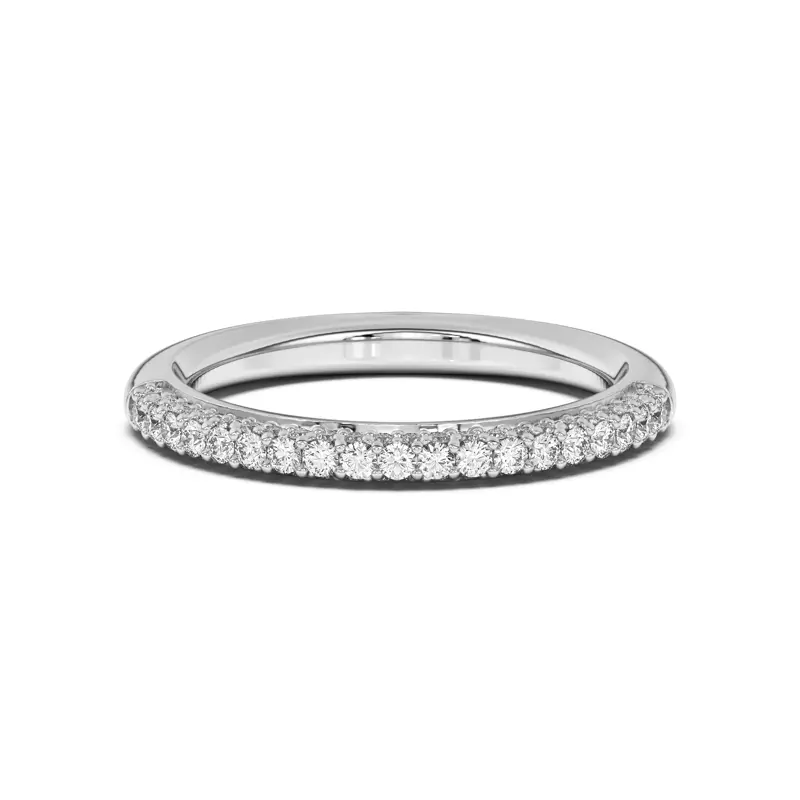14K White Gold Ivana Triple Row Diamond Band