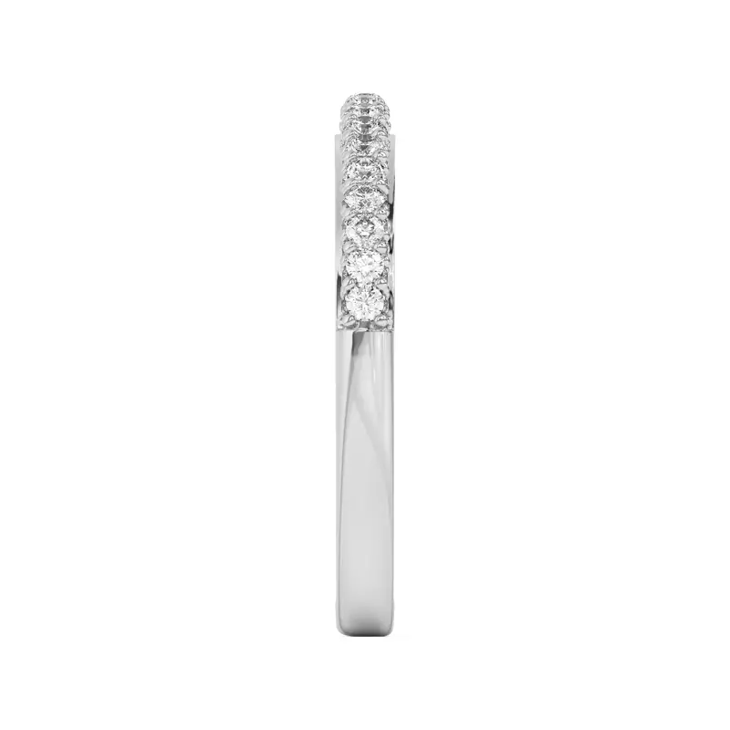 14K White Gold Ivana Triple Row Diamond Band
