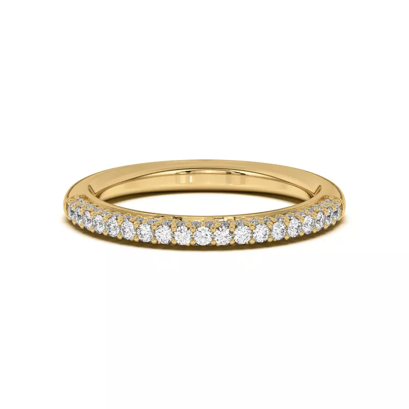 14K Yellow Gold Ivana Triple Row Diamond Band
