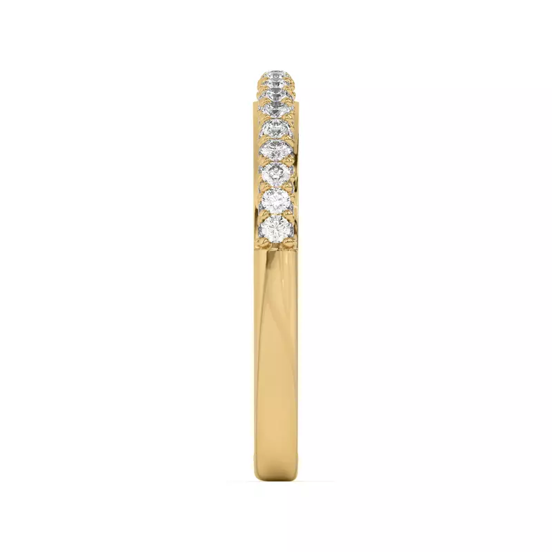 14K Yellow Gold Ivana Triple Row Diamond Band