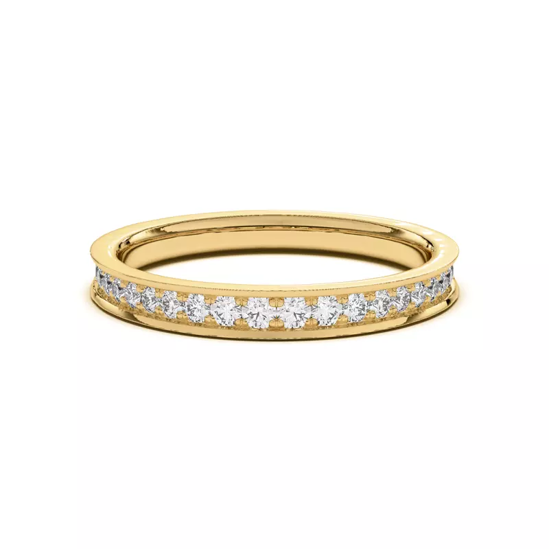 14K Yellow Gold Bria Graduated Pavé Band