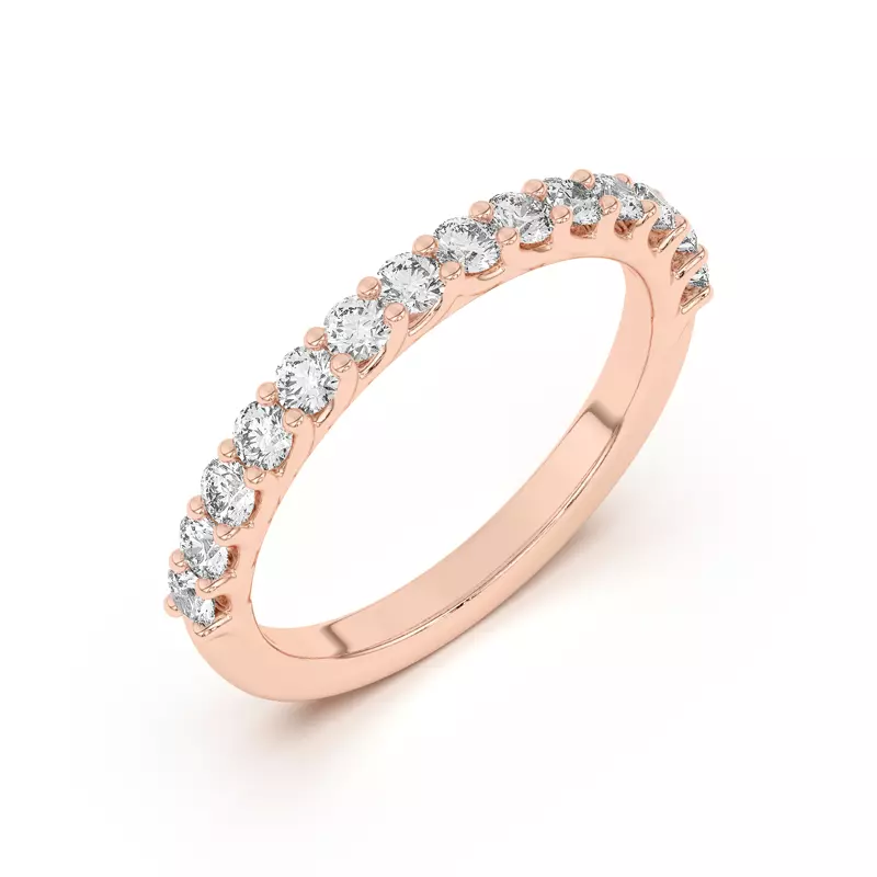 Wave Prong Pavé Band