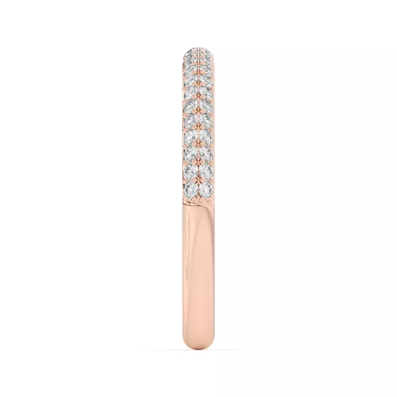 14K Rose Gold Ingrid Double Row Pavé Band