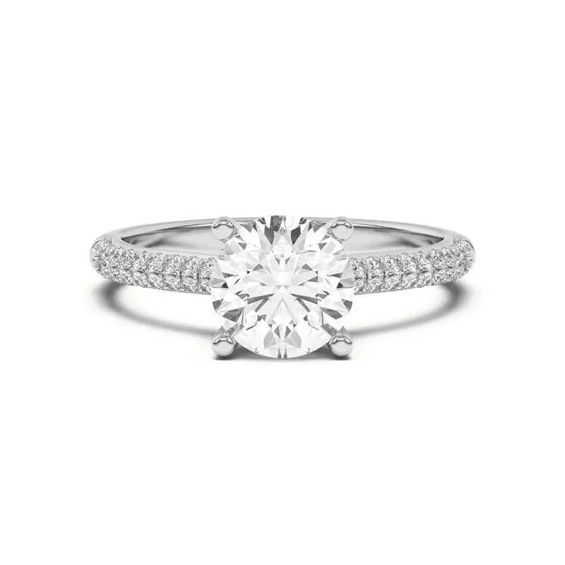 Ingrid Double Row Pavé Engagement Ring