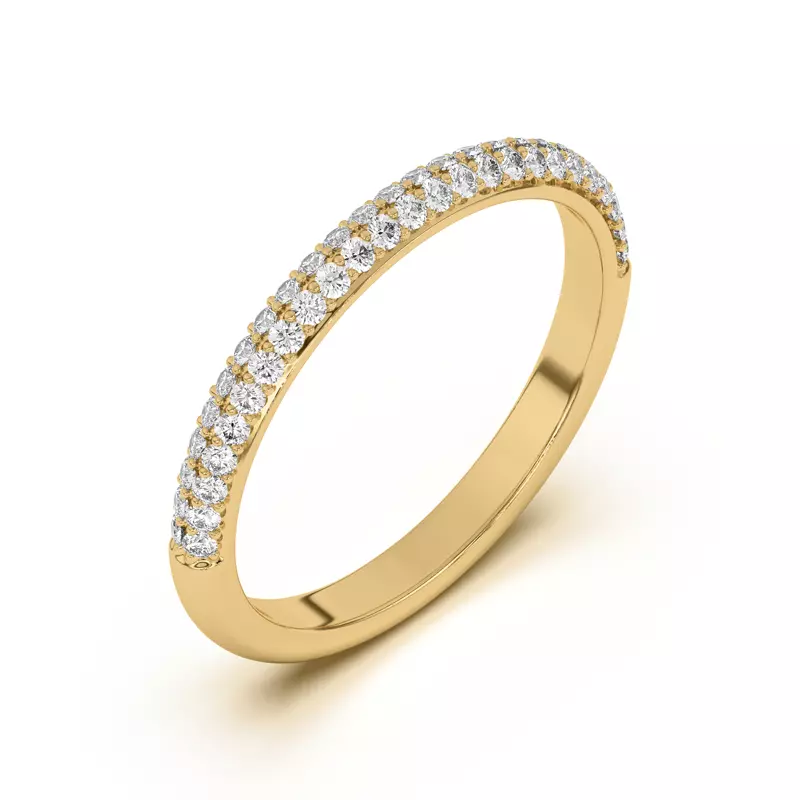 Ingrid Double Row Pavé Band