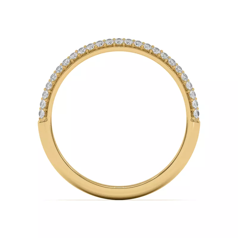 14K Yellow Gold Ingrid Double Row Pavé Band