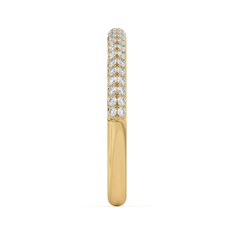 14K Yellow Gold Ingrid Double Row Pavé Band