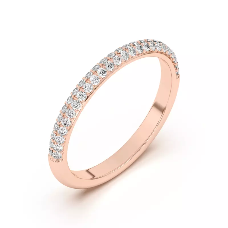 Ingrid Double Row Pavé Band