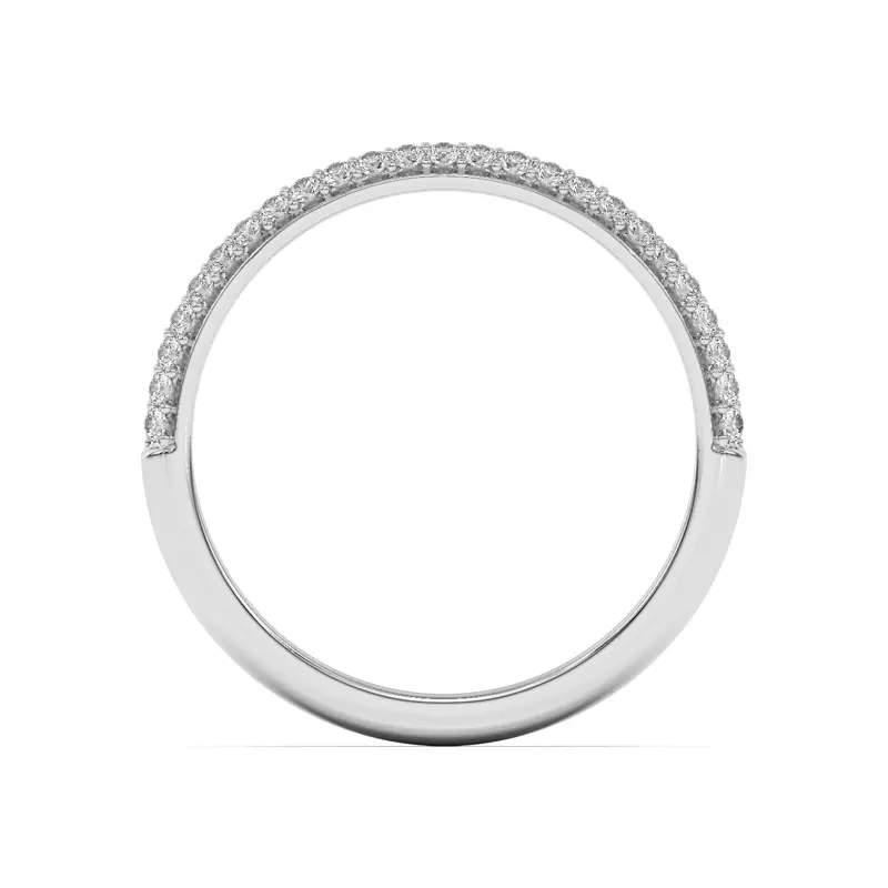 Platinum Ingrid Double Row Pavé Band