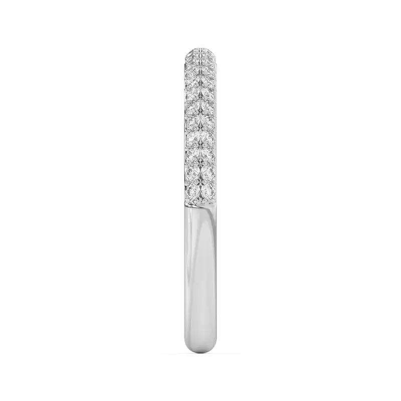 Platinum Ingrid Double Row Pavé Band