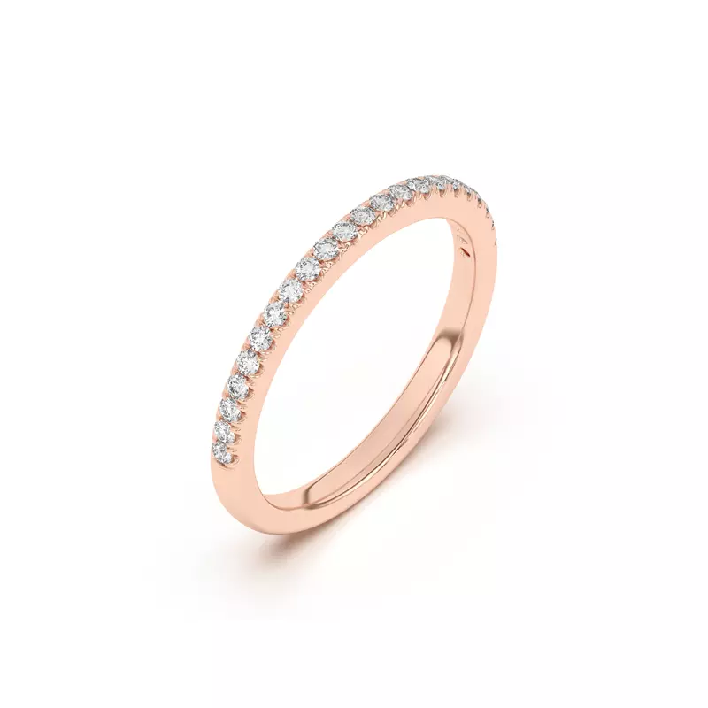 14K Rose Gold Portia Pavé Band