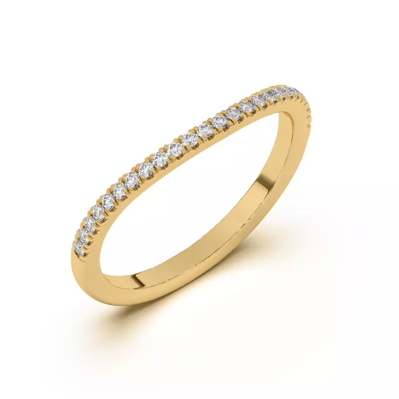 Liana Curve Pavé Band