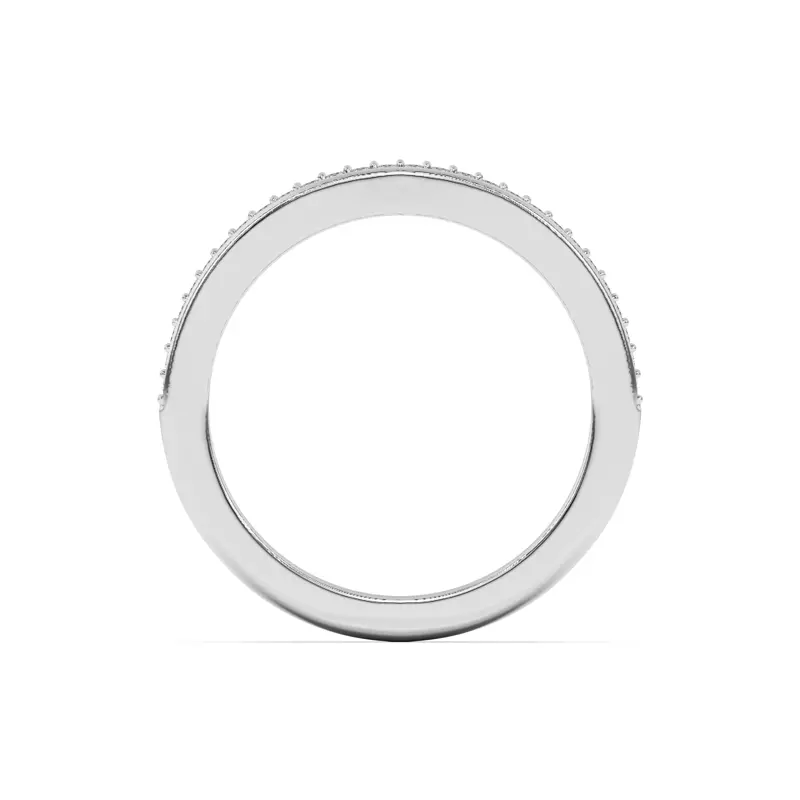 14K White Gold Fernanda Curved Pavé Band