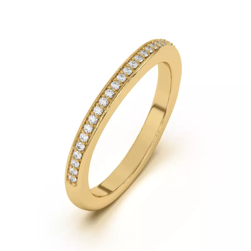 Fernanda Curved Pavé Band