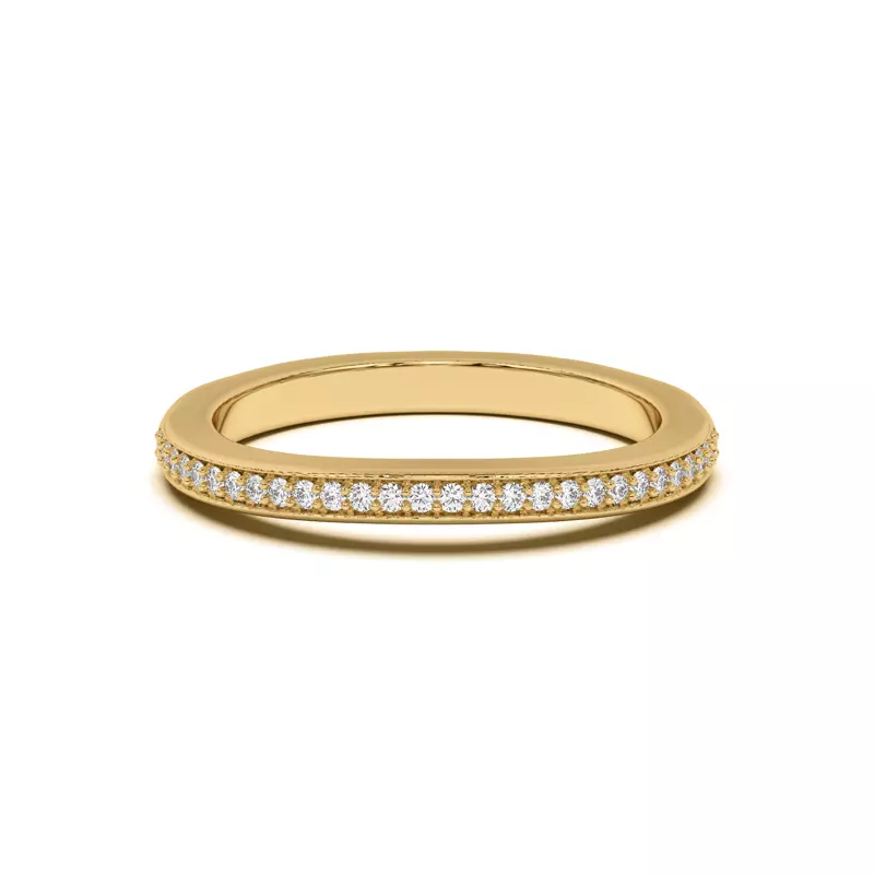 14K Yellow Gold Fernanda Curved Pavé Band