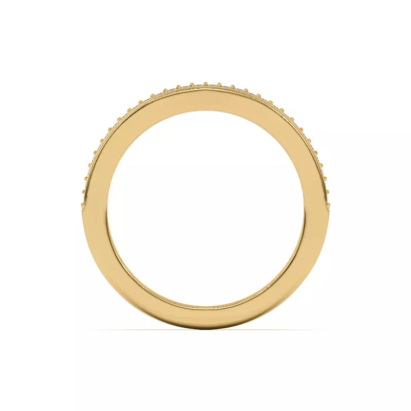 14K Yellow Gold Fernanda Curved Pavé Band