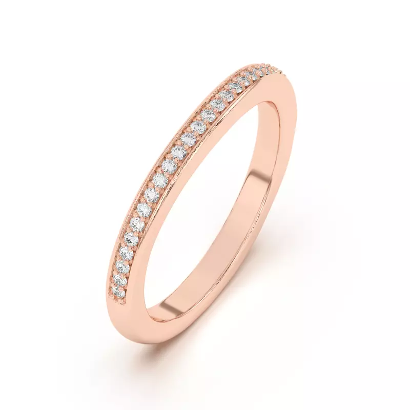 Fernanda Curved Pavé Band