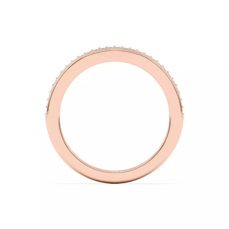 18K Rose Gold Fernanda Curved Pavé Band