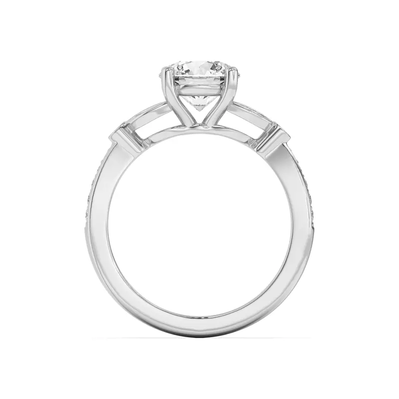 Platinum Fernanda Leaf Engagement Ring