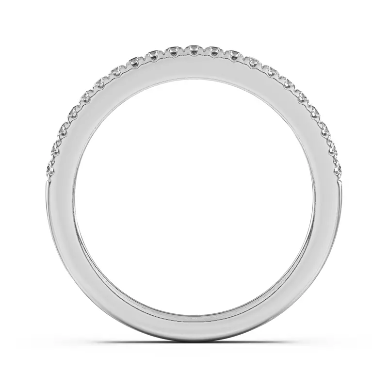 14K White Gold Timeless Pavé Diamond Band