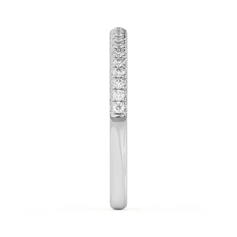 14K White Gold Timeless Pavé Diamond Band