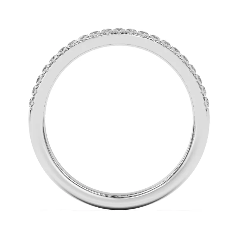 14K White Gold Nalani Curved Pavé Band