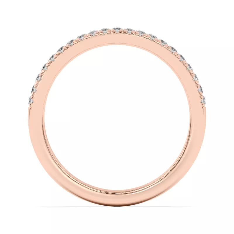 18K Rose Gold Nalani Curved Pavé Band