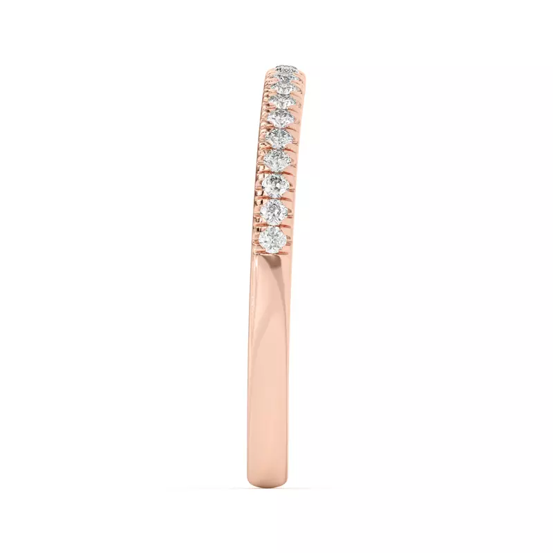 18K Rose Gold Nalani Curved Pavé Band