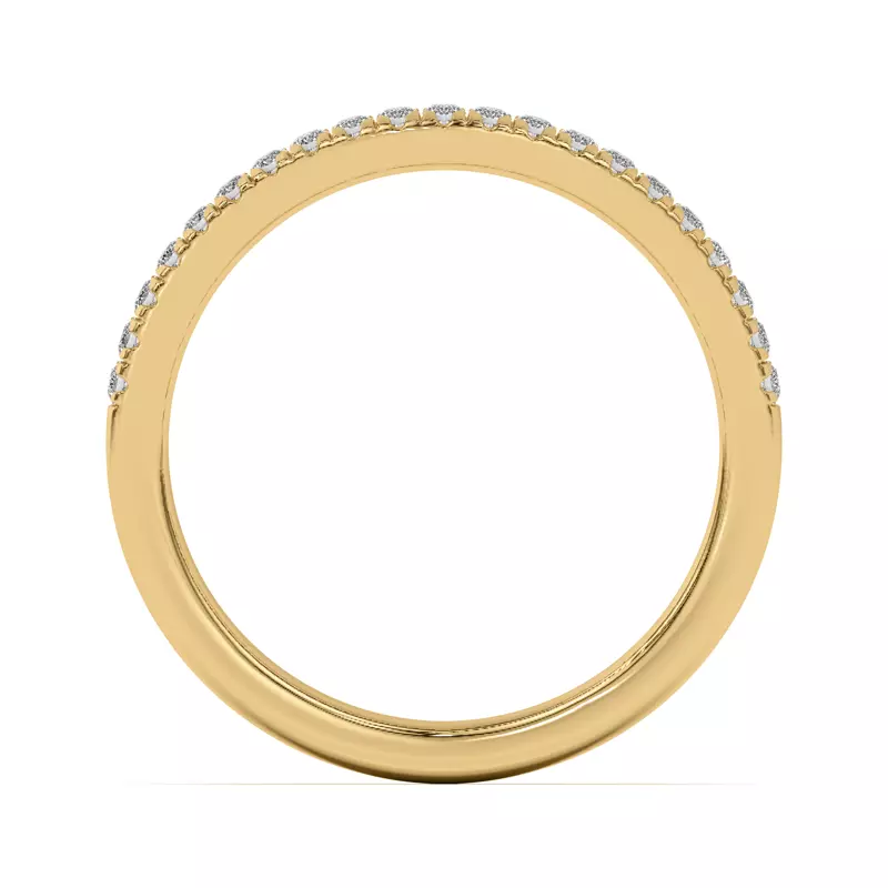 18K Yellow Gold Nalani Curved Pavé Band
