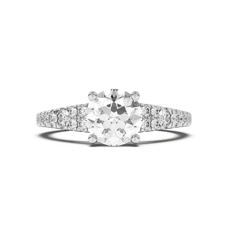 Platinum Nalani Pavé Cathedral Engagement Ring