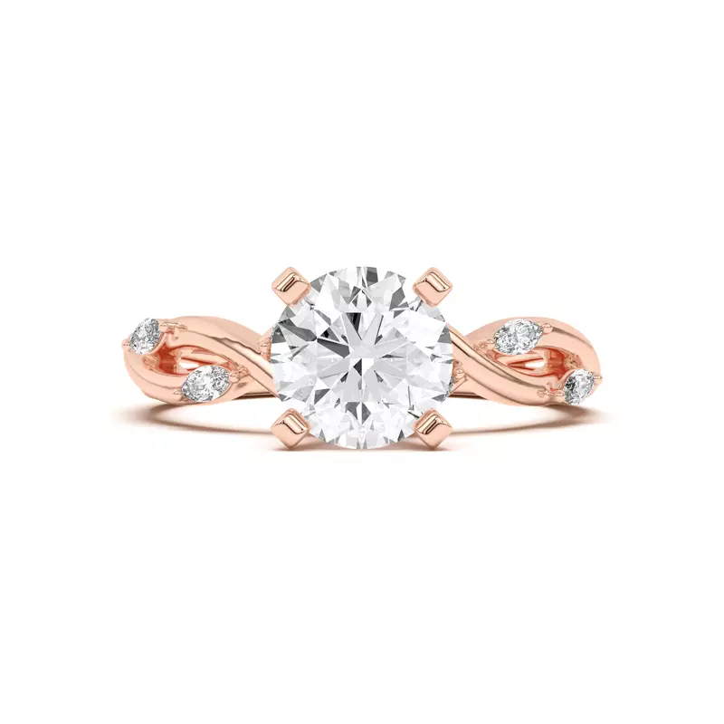 Maxime Twisted Marquise Diamond Engagement Ring