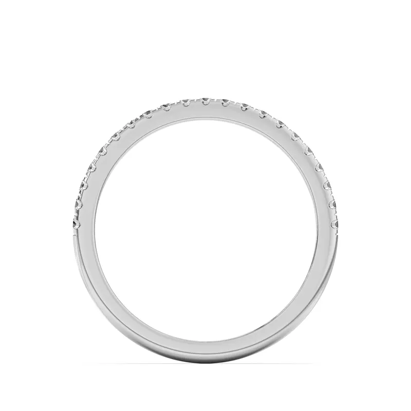 14K White Gold Marian Classic Pavé Band
