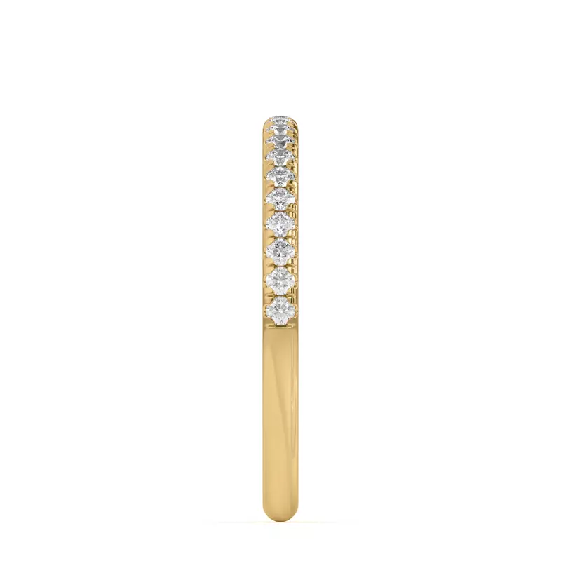 18K Yellow Gold Marian Classic Pavé Band
