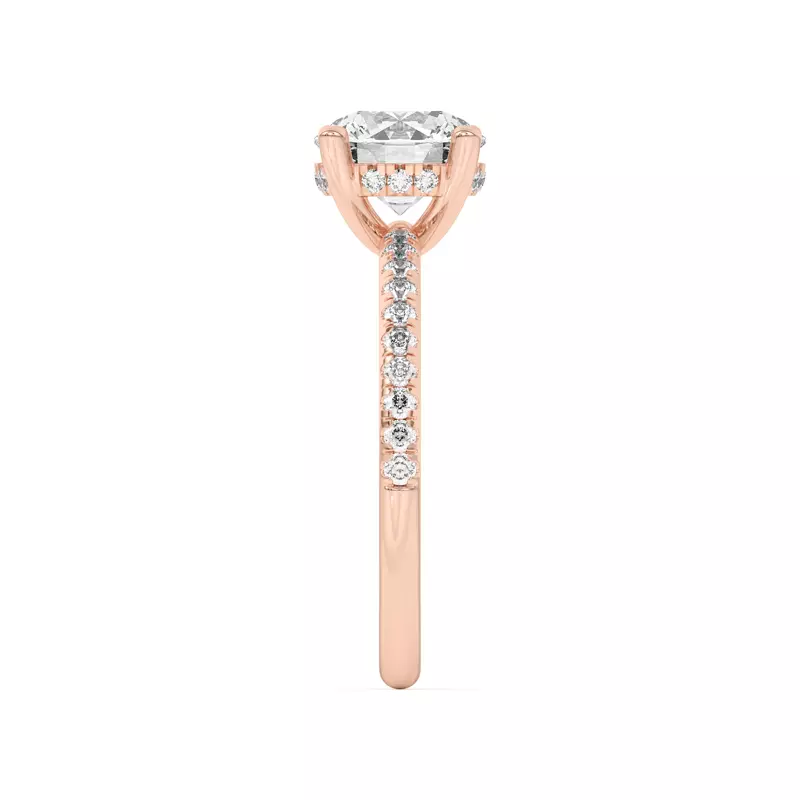 Marie Classic Hidden Halo Pavé Engagement Ring