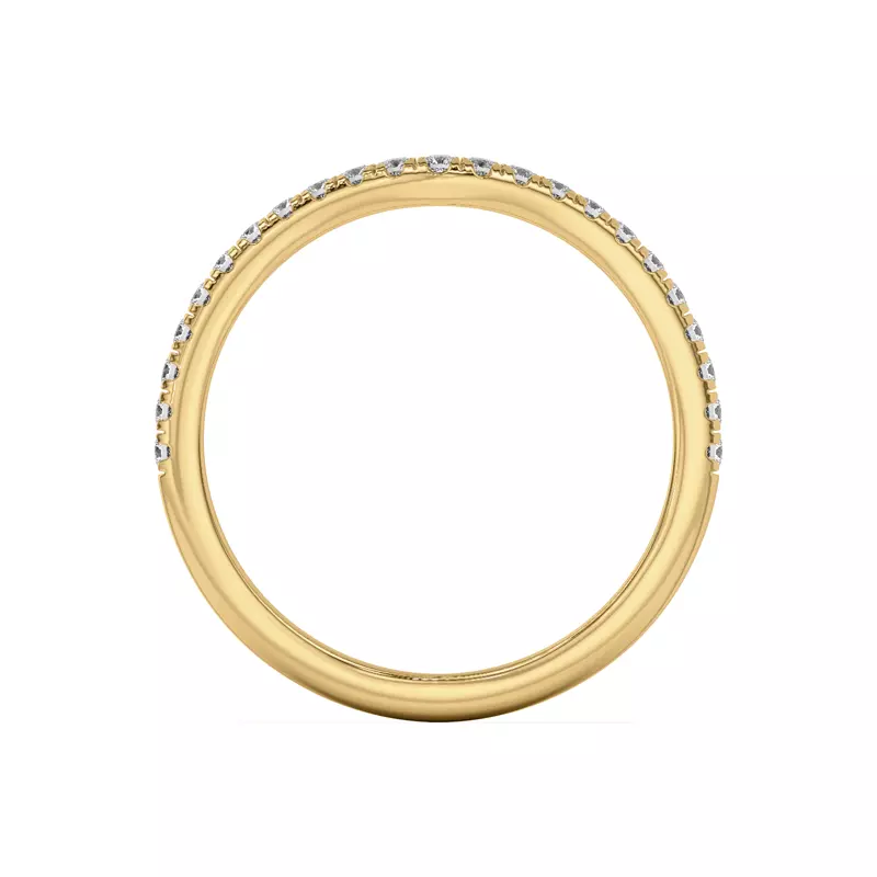 14K Yellow Gold Marie Classic Curved Pavé Band