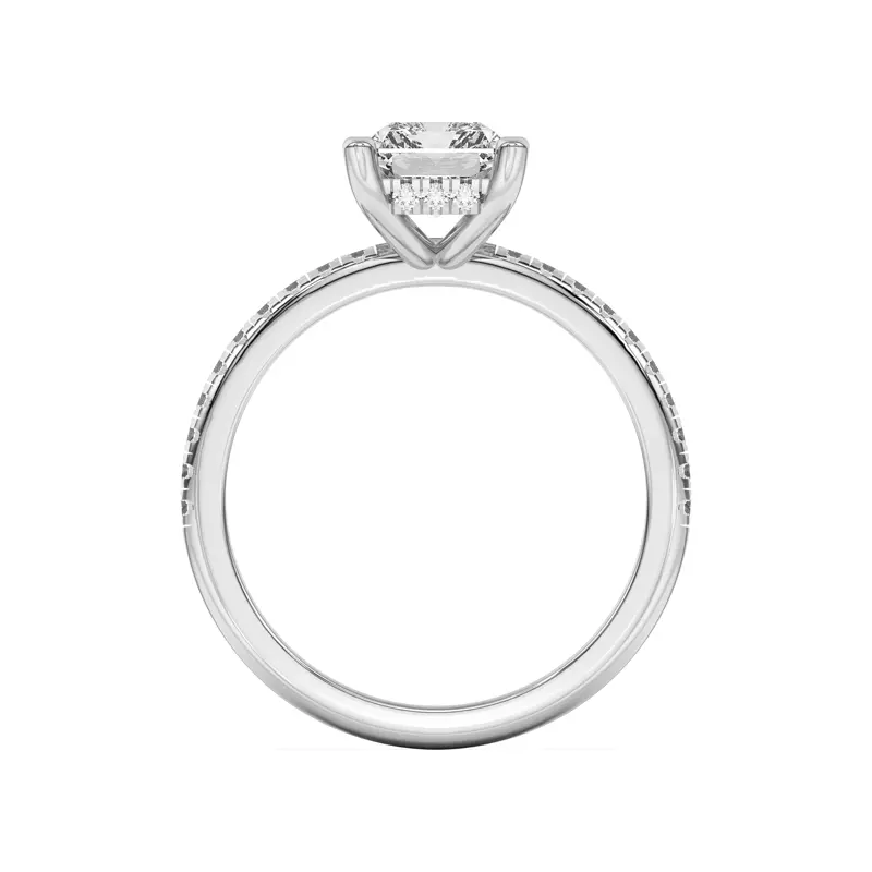 Platinum Marie Classic Hidden Halo Pavé Engagement Ring