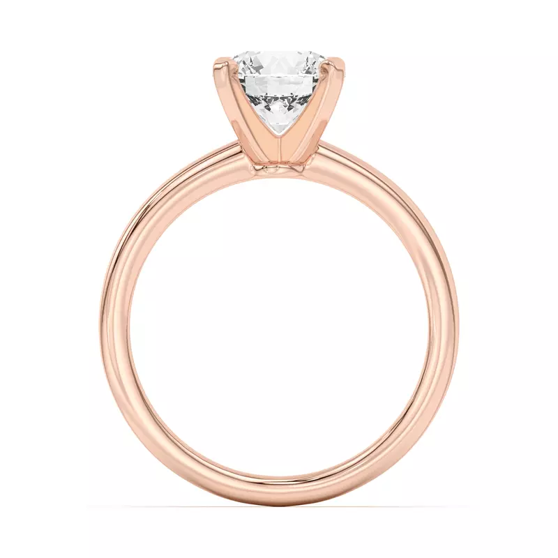 14K Rose Gold Ally Classic Solitaire Engagement Ring (1.4mm)