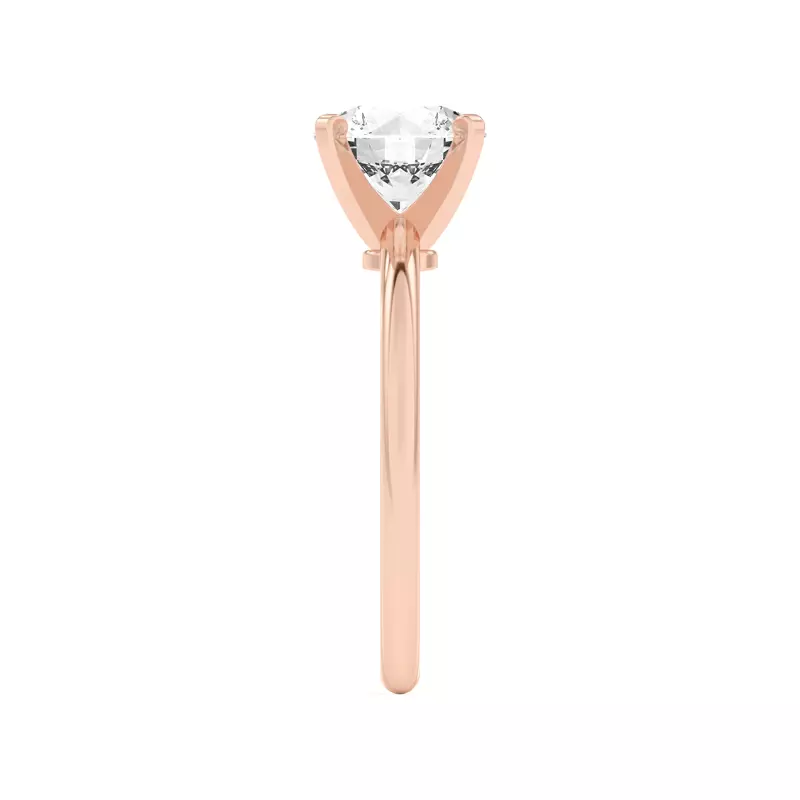 18K Rose Gold Ally Classic Solitaire Engagement Ring (1.4mm)