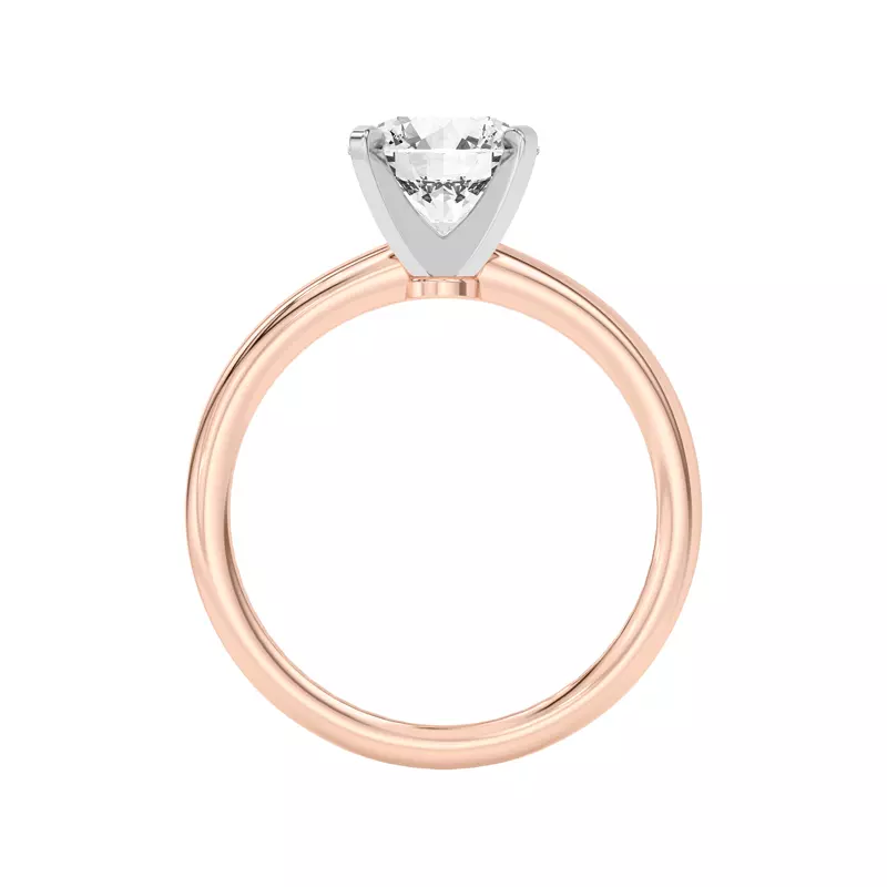 Rose Gold 18k & White Gold 18k Ally Classic Two-Tone Engagement Ring (1.4mm)